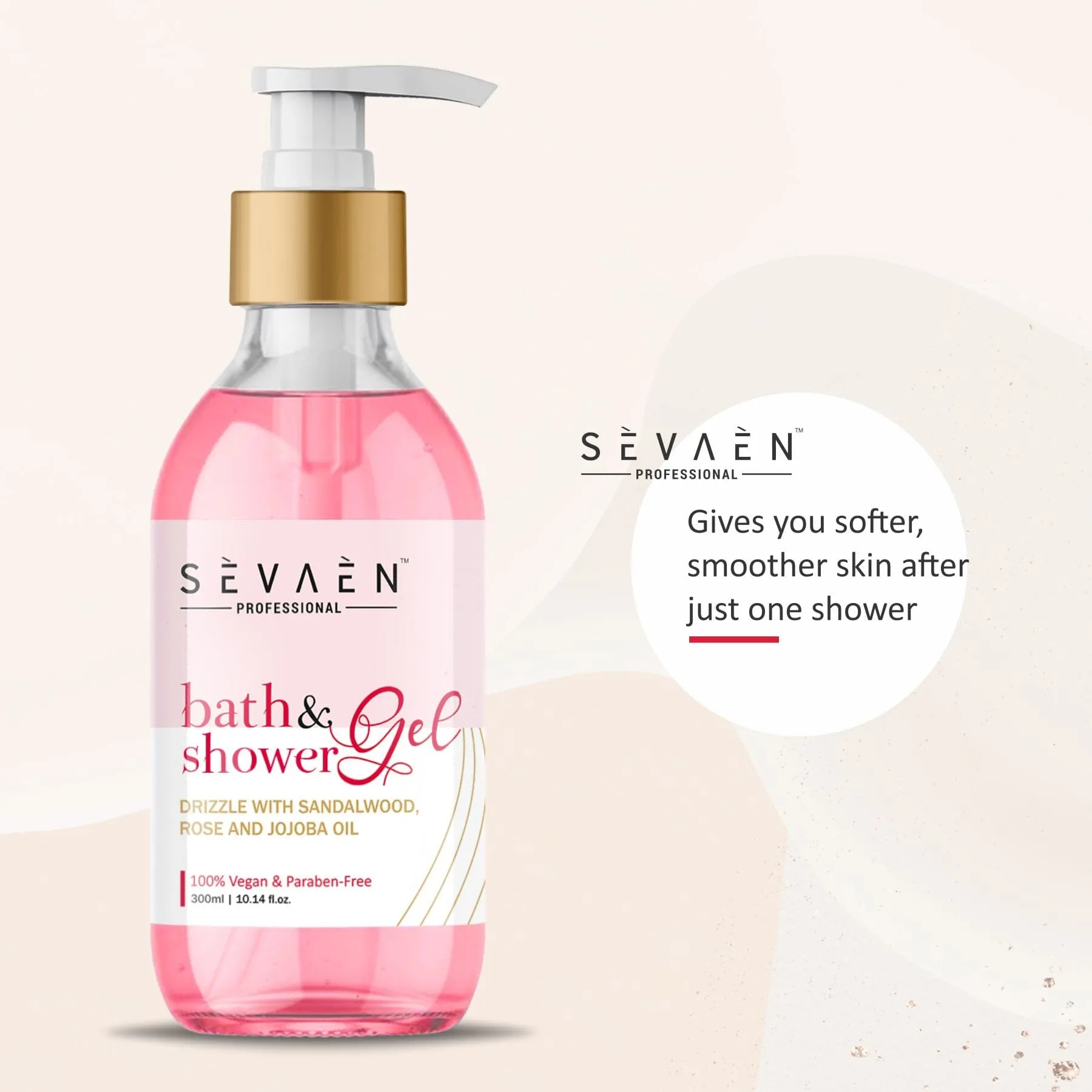 Bath & Shower gel Drizzle With Sandalwood,Rose and Jojoba Oil for man and woman