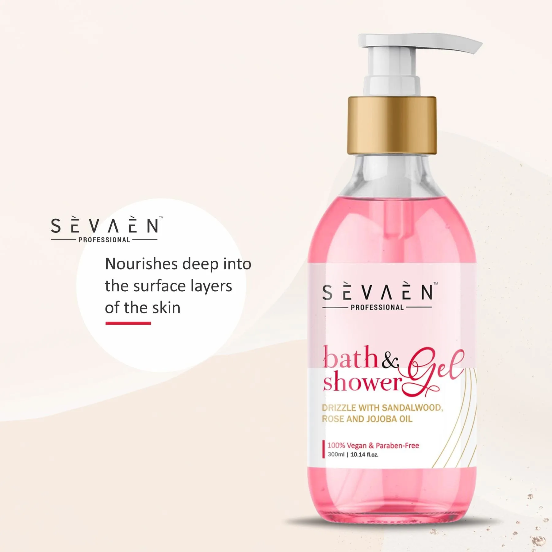Bath & Shower gel Drizzle With Sandalwood,Rose and Jojoba Oil for man and woman