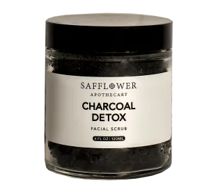 Charcoal Safflower Pulp Detox Facial Scrub