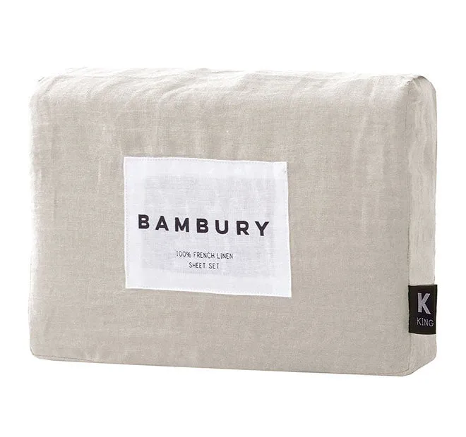 French Linen Mega Sheet Set Range Pebble