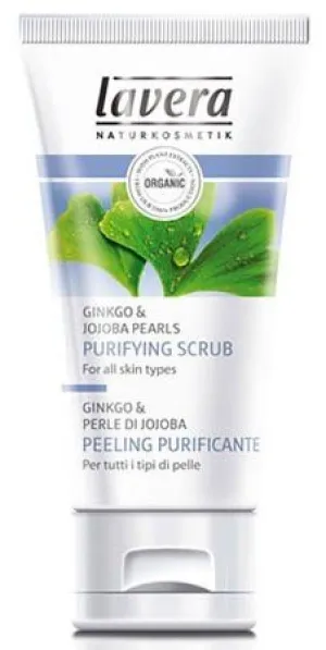Lavera Skin Care Purifying Scrub - Ginkgo & Jojoba Pearls 1.6 oz LIquid