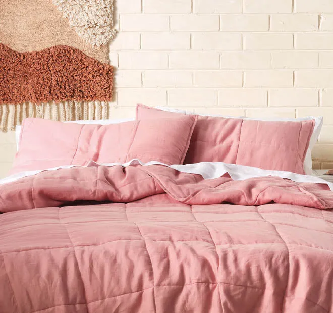 Nimes Linen Coverlet Rosette