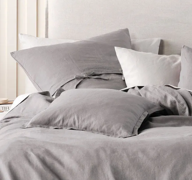 Nimes Linen Standard Pillowcase Ash
